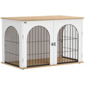 Dog Crate Side Table for Large Dogs Up to 30 kg Space Saving Indoor Furniture White