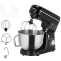 Black 1400W Stand Mixer 5L for Baking with 6 Speeds Pulse Dough Hook and Whisk by HOMCOM