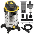 Wet and Dry Vacuum Cleaner for Fast Spill and Dust Removal with Large 30L Bin Silver Black Yellow