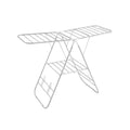 Foldable Clothes Airer Drying Rack - White/Silver Songmics
