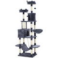 Multi Level Cat Tree Tower with Scratching Posts Beds Condos and Toys for Indoor Use, Dark Grey
