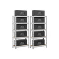 75x30x150cm Heavy Duty Silver Metal Racking Storage Shelf with Adjustable Shelves for Garage or Office by Songmics