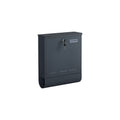 Wall Mounted Letter Box for Outdoor Use in Anthracite Grey with Lockable Lid by Songmics