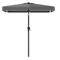 Small Garden Parasol Rectangular 2x1.5m Grey Steel Pole UPF50+ Sun Protection by SONGMICS Songmics