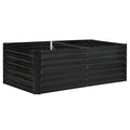Large Raised Garden Bed With Reinforced Steel Frame For Vegetables And Flowers Black AOSOM