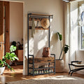 Hall Tree Coat Rack with Shoe Storage and Bench for Entryway 181 cm Tall by Vasagle
