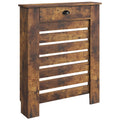 Radiator Cover with Storage Drawer for Safe Heating and Hallway Organisation Rustic Brown Homcom