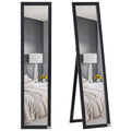 Free Standing Full Length Dressing Mirror with Wall Mount Option for Bedroom 154 cm, Black