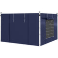 Set of Two Blue Replacement Gazebo Side Walls 195 x 295cm by Outsunny