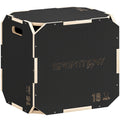 Wooden Plyo Jump Box with Non Slip Surface for Safe Home Workouts 40.5 x 51 x 47.5 cm Natural AOSOM