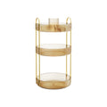 3 Tier Rotating Makeup Organiser with Adjustable Trays for Cosmetics Storage by Songmics