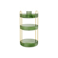 Pale Green 3 Tier Rotating Makeup Organiser for Cosmetics and Skincare by Songmics