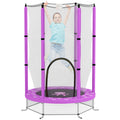 Purple 4.6FT Toddler Trampoline with Safety Net for Ages 3 to 6 Indoor Outdoor Use by Outsunny AOSOM
