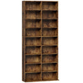 Tall Media Storage Unit with Adjustable Shelves for CDs and DVDs Slim Design