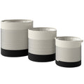 Set of 3 Handwoven Cotton Rope Plant Pots with Waterproof Liner for Indoor or Outdoor Use White AOSOM