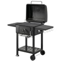 Charcoal BBQ Grill with Large Cooking Area and Easy Heat Control for Garden Gatherings Black Outsunny