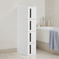 Slim Storage Trolley with 4 Drawers and Wheels for Kitchen or Bathroom by Songmics