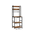 Kitchen Storage Rack with Shelves and Built In Power Outlet for Appliances by Vasagle