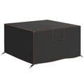 Garden Furniture Cover Waterproof UV Protection for Square Tables and Chairs Black Outsunny