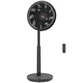Adjustable Black Pedestal Fan with Oscillating Head and Tilt Function