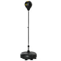 Adjustable Height Punching Bag with Stand for Teens in Gold and Black by Outsunny AOSOM