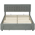 King Size Ottoman Bed Frame With Storage Drawer Ideal For Bedrooms Grey