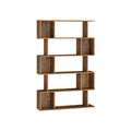 5 Tier Wooden Bookcase with Open Shelves Rustic Brown Space Saving Storage by Vasagle