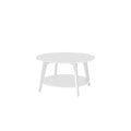 Snow White Round Coffee Table with Storage Shelf 80 x 45 cm for Living Room by Vasagle