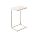 C Shaped Side Table with Metal Frame and Rustic Wood Finish for Living Room by Vasagle