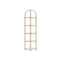 Golden 5 Tier Corner Shelf Unit for Living Room or Bedroom Display Storage by Vasagle