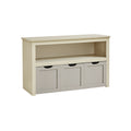 Kids Toy Storage Organiser with Wheels in Sand Beige 102 cm Wide by Vasagle
