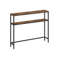 Rustic Brown Console Table with Two Shelves for Hallway or Living Room by Vasagle