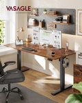 Rustic Brown Height Adjustable Electric Standing Desk 160x70cm Ergonomic by VASAGLE VASAGLE