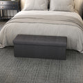 Large Storage Ottoman Bench Upholstered Seat for Bedroom and Hallway 110 cm by Songmics
