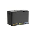 Triple Kitchen Bin with Colour Coded Pedals 3 x 18L in Black for Waste Recycling by Songmics Home
