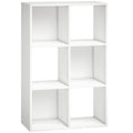 Storage Shelf with 6 Open Compartments for Organising Books and Toys White Wood Effect AOSOM