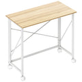 120cm Computer Desk With Power Outlets Drawers And Storage Shelves For Home Office