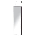 Mirrored Jewelry Cabinet, Door/Wall Mount, LED Lights, Lockable Homcom