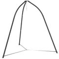 Hammock Chair Stand for Garden or Patio with Adjustable Height and Weather Resistant Frame Black AOSOM