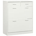 HOMCOM Narrow Shoe Storage Cabinet, White Homcom