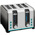 4 Slice Toaster for Quick Family Breakfasts with Wide Slots and Easy Clean Black