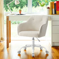 Sherpa Fleece Ergonomic Swivel Office Chair with Adjustable Height and Lumbar Support by Songmics