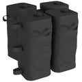 Gazebo Weight Bags Set of 4 for Secure Outdoor Shelters Waterproof Black AOSOM