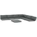 Grey 14 Piece Garden Dining Set Cushion Set Ideal for Outdoor Furniture Comfort