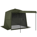 Pop Up Gazebo with Mesh Windows for Sun and Rain Shelter Easy Setup Outsunny