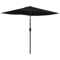 Image of a black rectangular garden patio parasol umbrella 2 x 3m