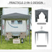 Image of an Outsunny 2m x 2m Pop Up Gazebo With Sides, Grey