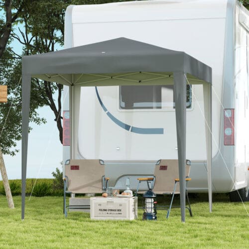 Image of an Outsunny 2m x 2m Pop Up Gazebo With Sides, Grey