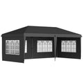 Image of an Outsunny 3 x 6 Pop Up Gazebo With Sides, Black