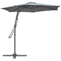 Image of a Grey Cantilever Outdoor Patio Umbrella